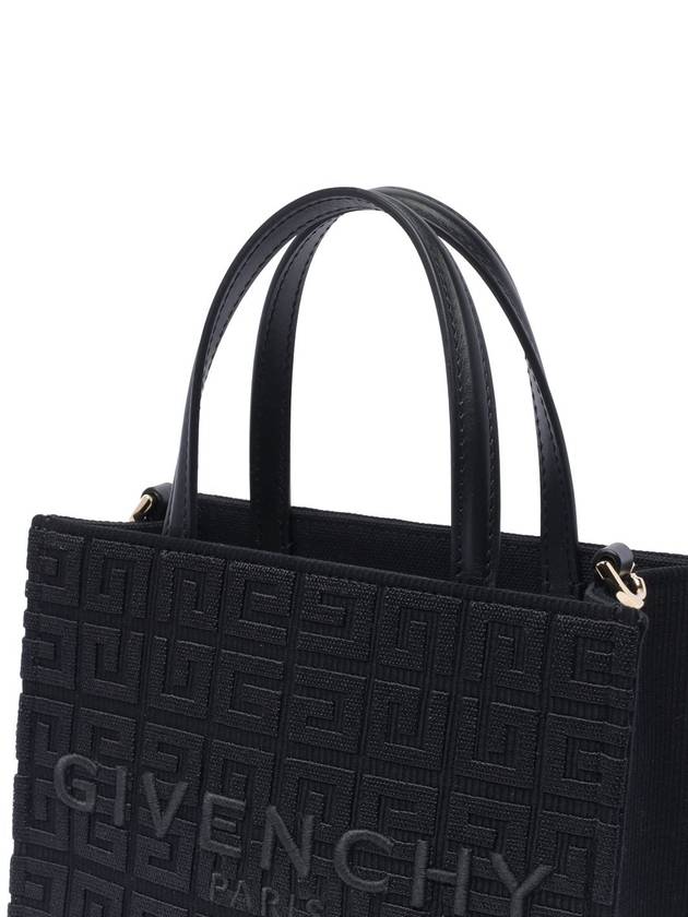 Mini G-Tote Shopping Bag In 4G Embroidery Black - GIVENCHY - BALAAN 4