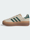 Women's Gazelle Bold Low Top Sneakers Cream White Green - ADIDAS - BALAAN 6