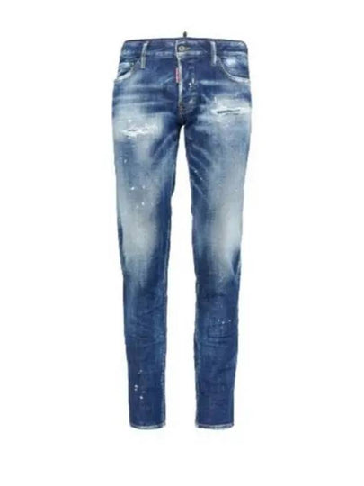 Medium Heritage Rammendo Wash Skinny Jeans Blue - DSQUARED2 - BALAAN 2