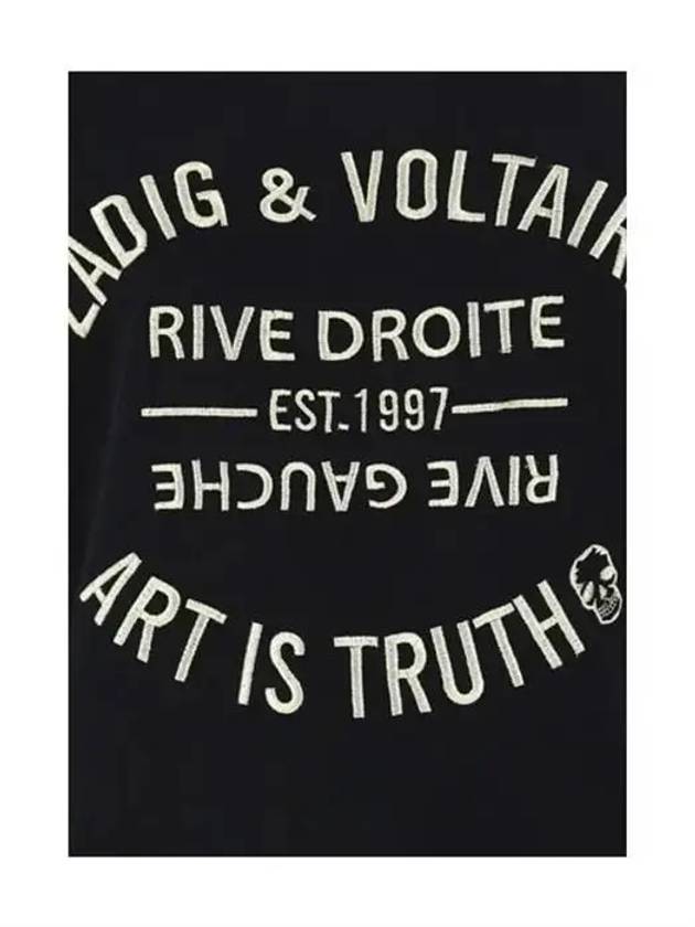 Upper Blason Logo Sweatshirt Black - ZADIG & VOLTAIRE - BALAAN 4