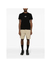 Archivio Cotton Short Sleeve T Shirt Black - STONE ISLAND - BALAAN 3