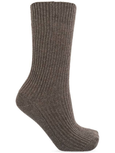 Lisa Yang Cashmere Socks Zera, Women's, Brown - LISA YANG - BALAAN 1