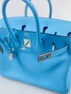 Birkin 25 Swift Celeste 7N Palladium Hardware - HERMES - BALAAN 7