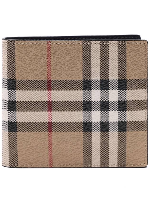 Men's Vintage Check Half Wallet Beige - BURBERRY - BALAAN 3