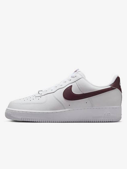 Air Force 1 07 Low Top Sneakers Burgundy White - NIKE - BALAAN 2