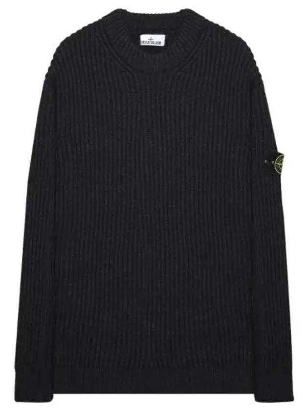 Full Rib Wool Knit Top Dark Grey - STONE ISLAND - BALAAN 1