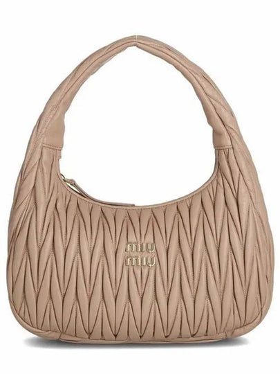 Wander Materasse Nappa Leather Hobo Tote Bag Cameo - MIU MIU - BALAAN 2