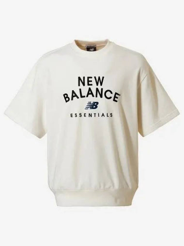 Uni Essential Shorts Sweatshirt 64 Cream - NEW BALANCE - BALAAN 1