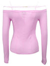 Women's Sierra Signature Long Sleeve T-Shirt Pink - JACQUEMUS - BALAAN 2