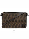 FF Jacquard Shoulder Bag Brown - FENDI - BALAAN 6