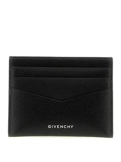 Logo Leather Card Wallet Black - GIVENCHY - BALAAN 2