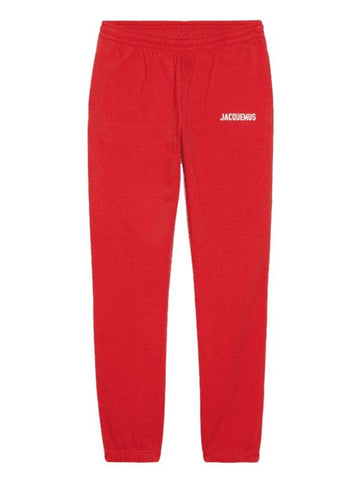 Le Jogging Signature Logo Printed Track Pants Red - JACQUEMUS - BALAAN 1