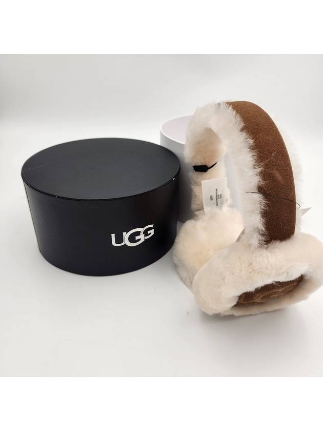 Sheepskin Embroidery Earmuff Chestnut - UGG - BALAAN 4