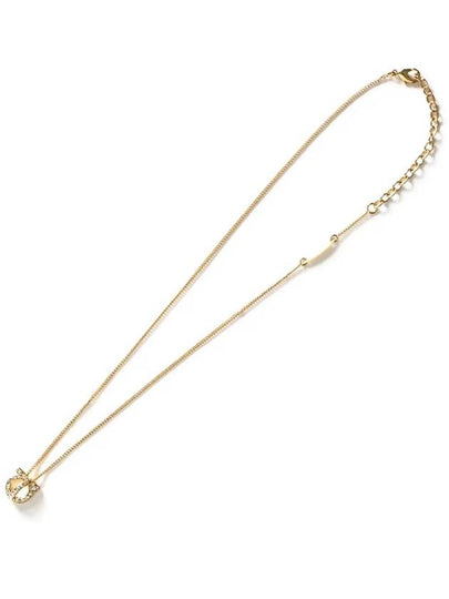 Gancini 3D Crystal Necklace Gold - SALVATORE FERRAGAMO - BALAAN 2