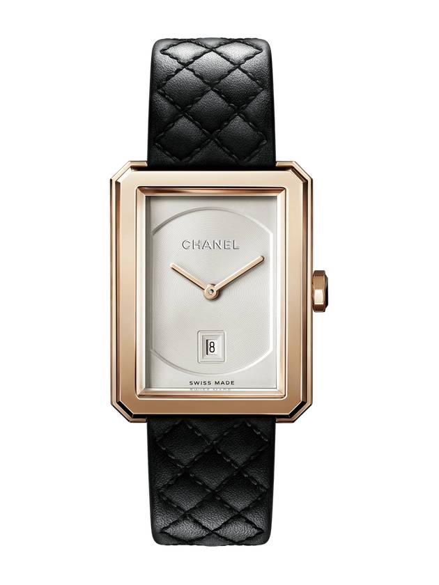 BOY·FRIEND watch medium model beige gold quilted calfskin strap H6588 - CHANEL - BALAAN 1