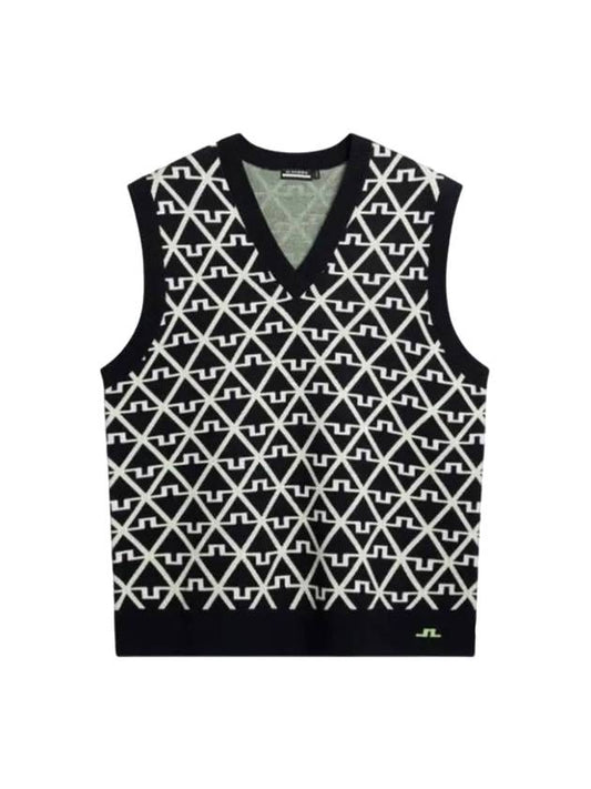 Golf Elian Knit Vest Black - J.LINDEBERG - BALAAN 1