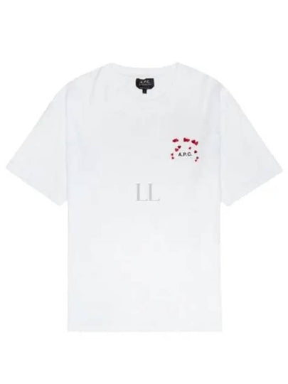 Heart Logo Cotton Short Sleeve T-Shirt White - A.P.C. - BALAAN 2