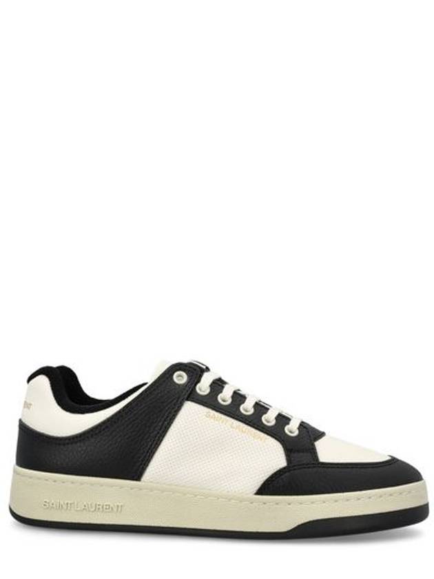 SL 61 Low Top Sneakers Black White - SAINT LAURENT - BALAAN 2