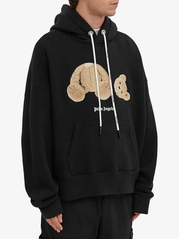 Bear Print Hoodie Black - PALM ANGELS - BALAAN 4