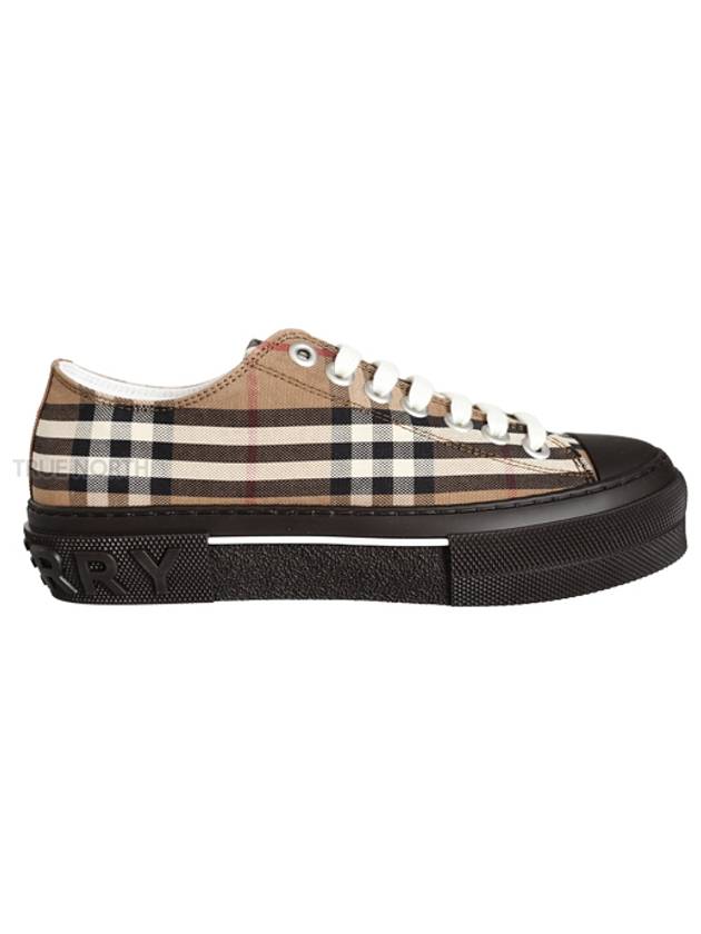 Jack Vintage Check Cotton Low-Top Sneakers Burch Brown - BURBERRY - BALAAN.