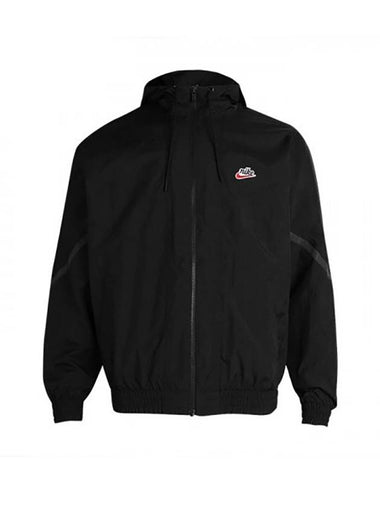 NSW Heritage Woven Hooded Windbreaker Black - NIKE - BALAAN 1