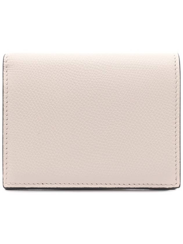 Compact V Logo Signature Calfskin Half Wallet Ivory - VALENTINO - BALAAN 5