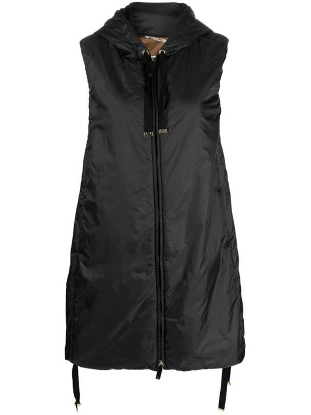 Greengi Water Repellent Hooded Padded Vest Black - MAX MARA - BALAAN 2