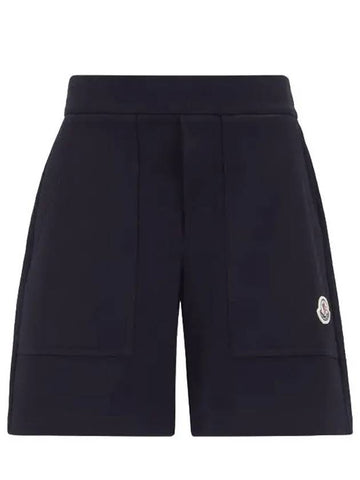 Kids Fleece Shorts Navy 8H00010 809AG 778 8A 10A - MONCLER - BALAAN 1