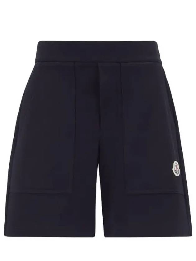 Kids Fleece Shorts Navy 8H00010 809AG 778 12A 14A - MONCLER - BALAAN 1