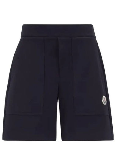 Kids Fleece Shorts Navy 8H00010 809AG 778 4A 6A - MONCLER - BALAAN 1