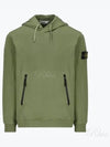 Cotton Waffen Patch Hoodie Sage Green - STONE ISLAND - BALAAN 2