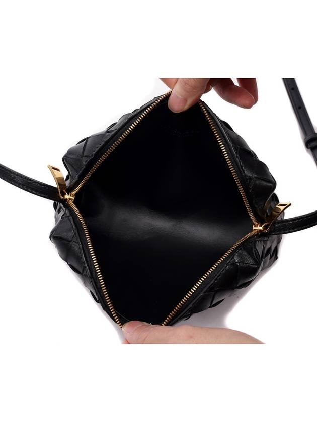 Intrecciato Mini Cross Bag Black - BOTTEGA VENETA - BALAAN 7