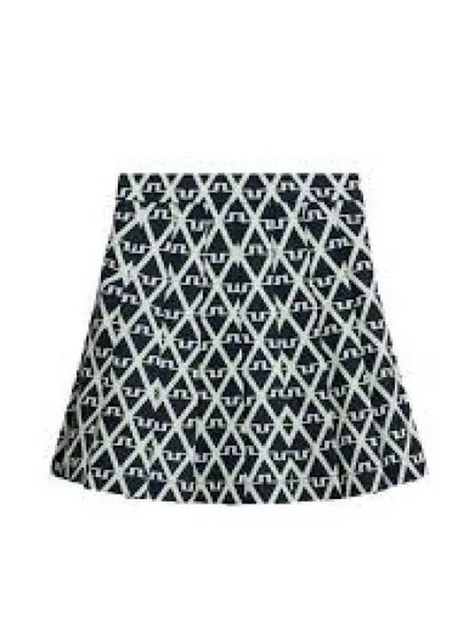 Golf Women's Adina Print Skirt Geo JL Navy - J.LINDEBERG - BALAAN 2