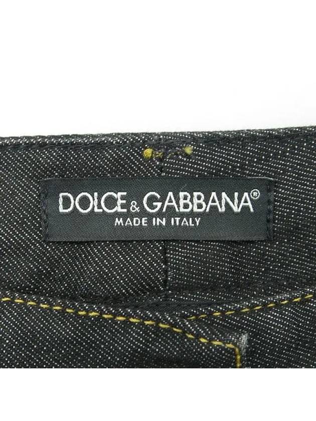 Black Indigo Denim Women s Semi Bootcut Pants - DOLCE&GABBANA - BALAAN 4