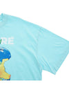 Men's Earth Apple Motif Cotton Short Sleeve T-Shirt Blue - MSGM - BALAAN 5