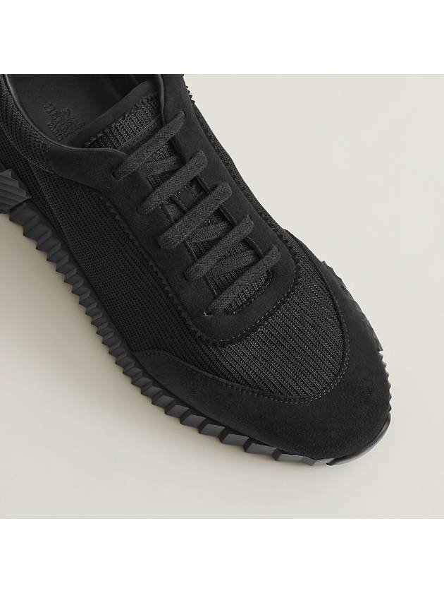 Bouncing Sneakers Mesh Suede Goatskin Noir - HERMES - BALAAN 7