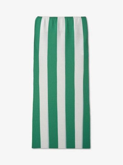 High Waist Stripe H-Line Skirt White Green - SUNNEI - BALAAN 2