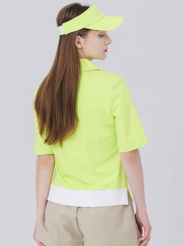 Ice Cool Loose Fit Three-quarter Sleeve Lime T-shirt DO3242TS80 - DOYOUKNOWMC GOLF WEAR - BALAAN 5