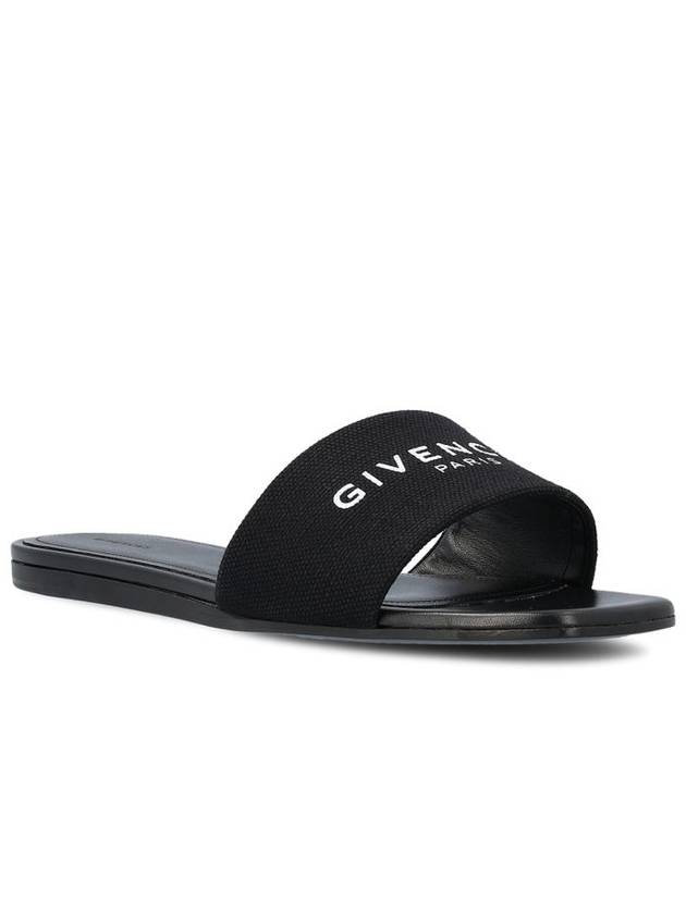 4G Logo Print Slippers Black - GIVENCHY - BALAAN 3