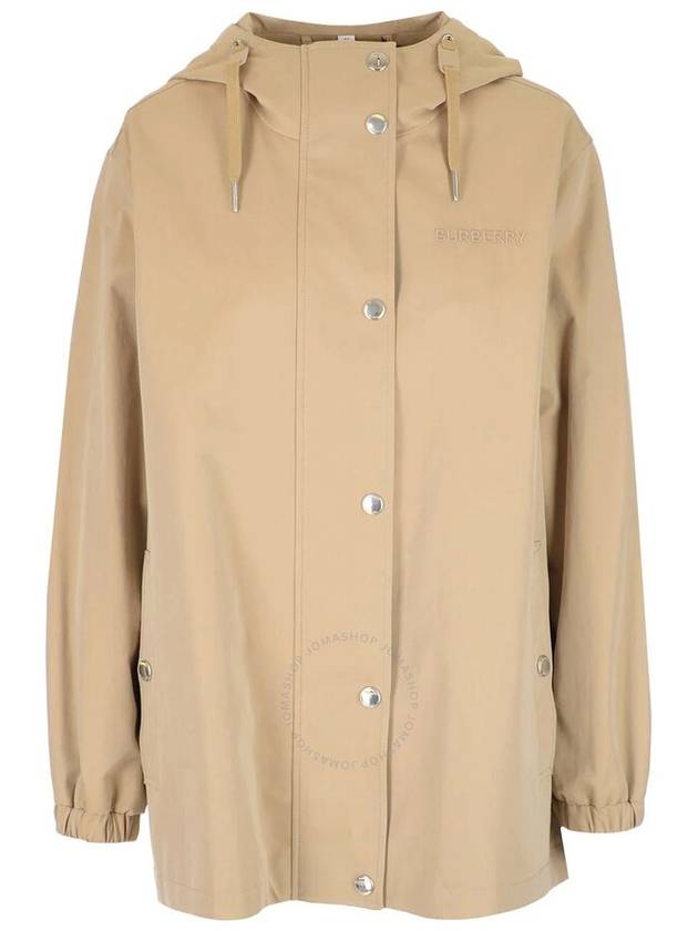 Burberry Hooded Cotton Gabardine Coat, Brand Size 12 (US Size 10) - BURBERRY - BALAAN 1