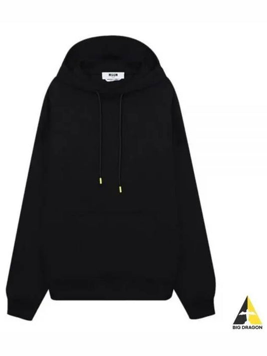 Maxi Graphic Patch Cotton Hoodie Black - MSGM - BALAAN 2