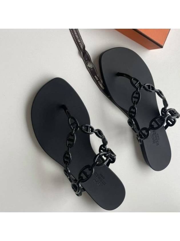 Island Sandals Noir - HERMES - BALAAN 3