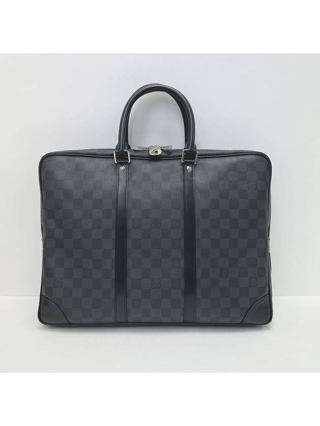 Black Damier Porte Documeng Voyage PM Men s Briefcase 4ALVB3234 - LOUIS VUITTON - BALAAN 3