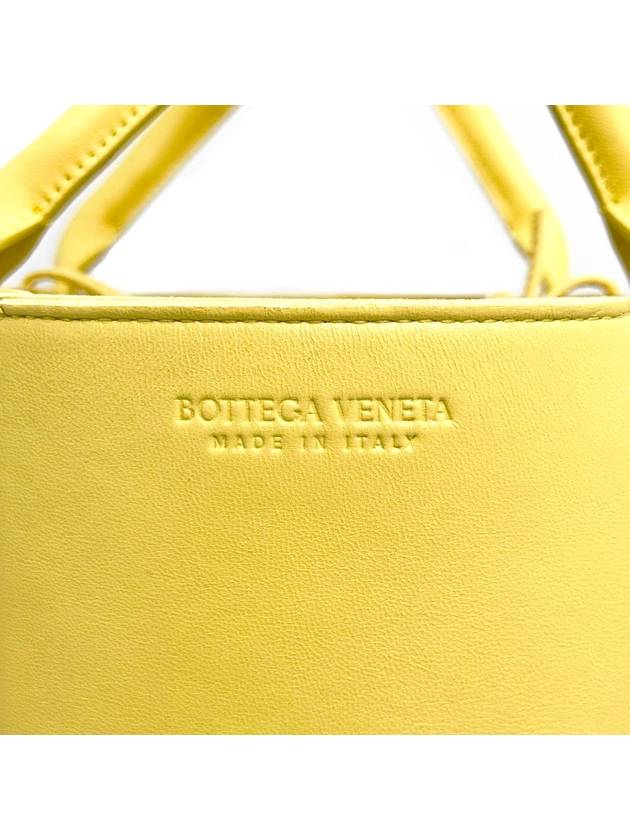 S BV Intrecciato Arco Leather Tote Bag Small Sherbet - BOTTEGA VENETA - BALAAN 6