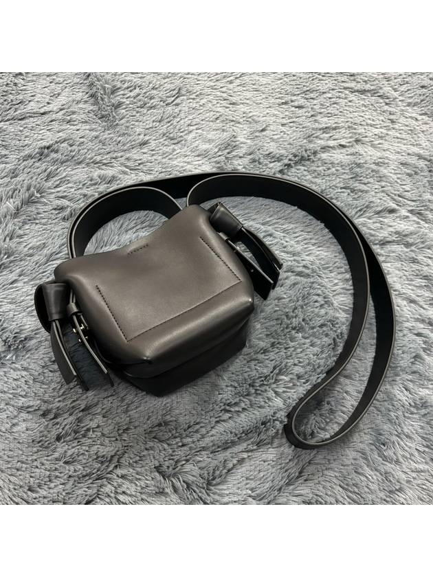 Musubi Micro Leather Shoulder Bag Black - ACNE STUDIOS - BALAAN 3