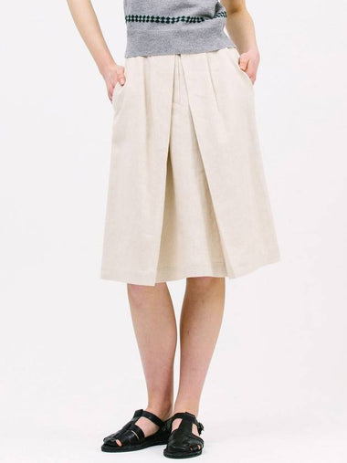 one pleats midi skirt_oatmeal - JUN BY JUN K - BALAAN 1