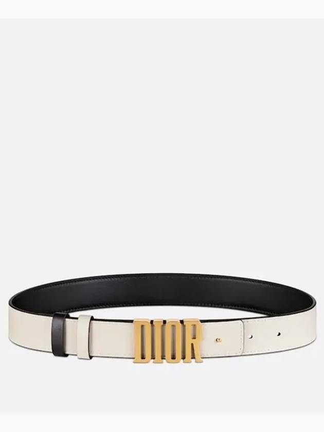 D Fence 30MM Smooth Calfskin Reversible Belt Black - DIOR - BALAAN 4