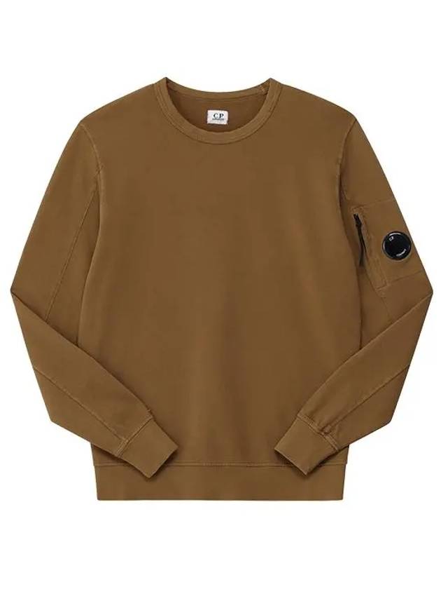 Lens Wappen Light Fleece Sweatshirt Brown - CP COMPANY - BALAAN 3