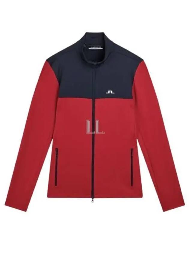 Banks Mid Layer Zip-Up Jacket Red - J.LINDEBERG - BALAAN 2