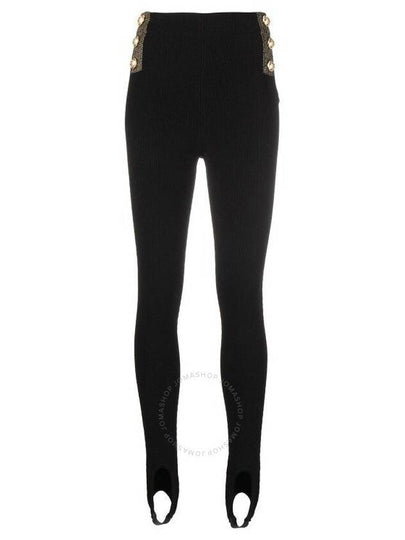 23 ss Knit Leggings WITH Embossed Button Lurex Detail AF1PD152KD74 EAD B0230269626 - BALMAIN - BALAAN 2